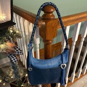 EUC Brighton Brighton Barbados Blue Leather Shoulder Bag $395